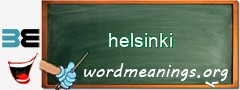 WordMeaning blackboard for helsinki